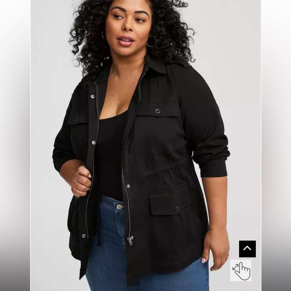 Torrid Stretch twill anorak jacket